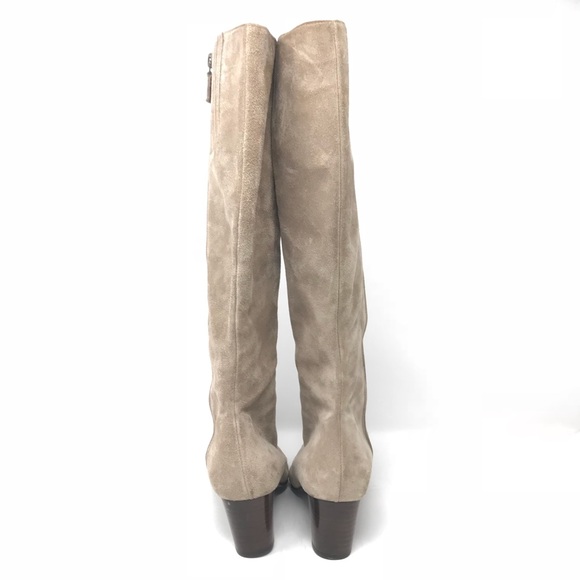 Boden Suede Boots Pointed Toe Knee High Heel ZIP - Picture 5 of 8